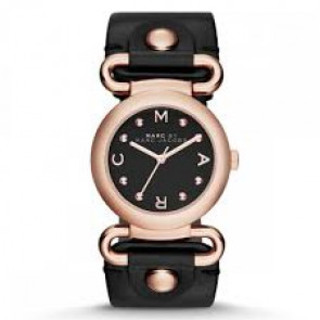 Bracelet de montre Marc by Marc Jacobs MBM1335 Cuir Noir 24mm